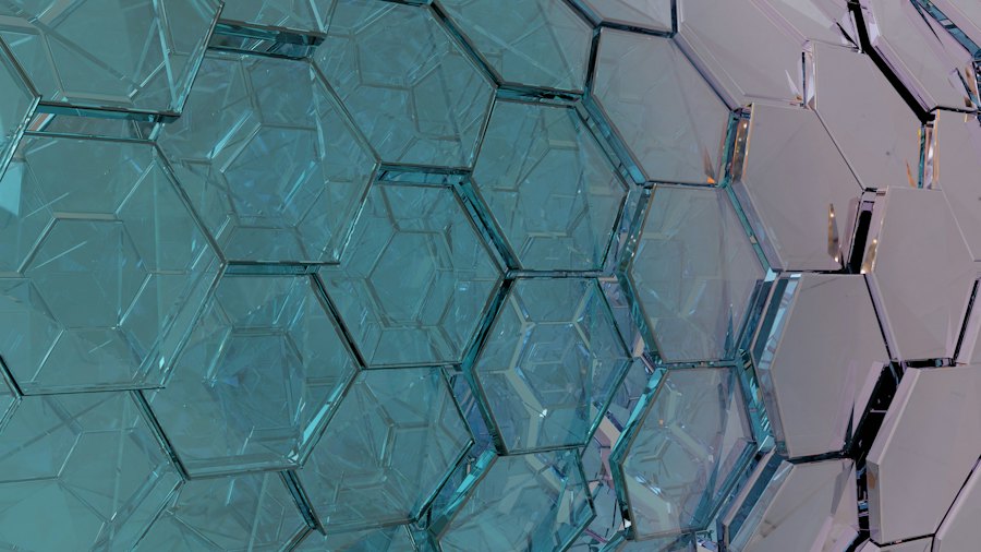 Vidrio con textura hexagonal, cubiertas y repisas de vidrio en Pucón